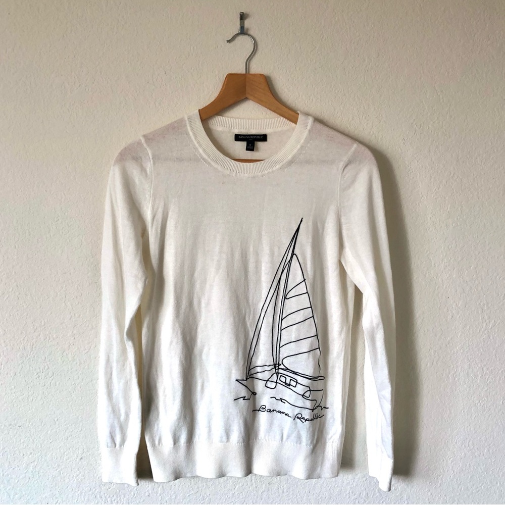 BANANA REPUBLIC "Yacht" Crewneck Shirt – Women's Small Petite